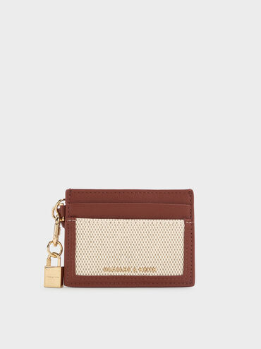 حامل بطاقات سكوتي كانفاس, قرميدي, hi-res