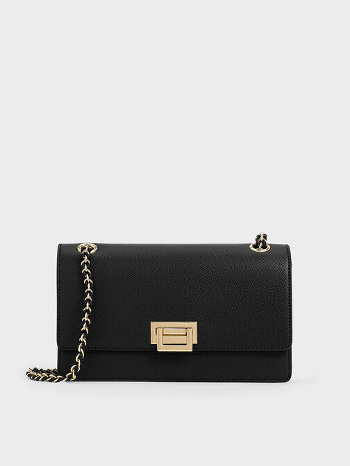 Everline Braided-Strap Shoulder Bag, Black, hi-res
