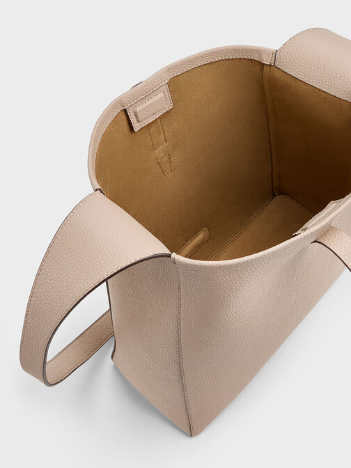 Beryl Belted Hobo Bag, Taupe, hi-res
