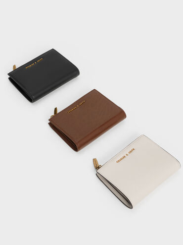 Harmonee Top-Zip Small Wallet, Black, hi-res