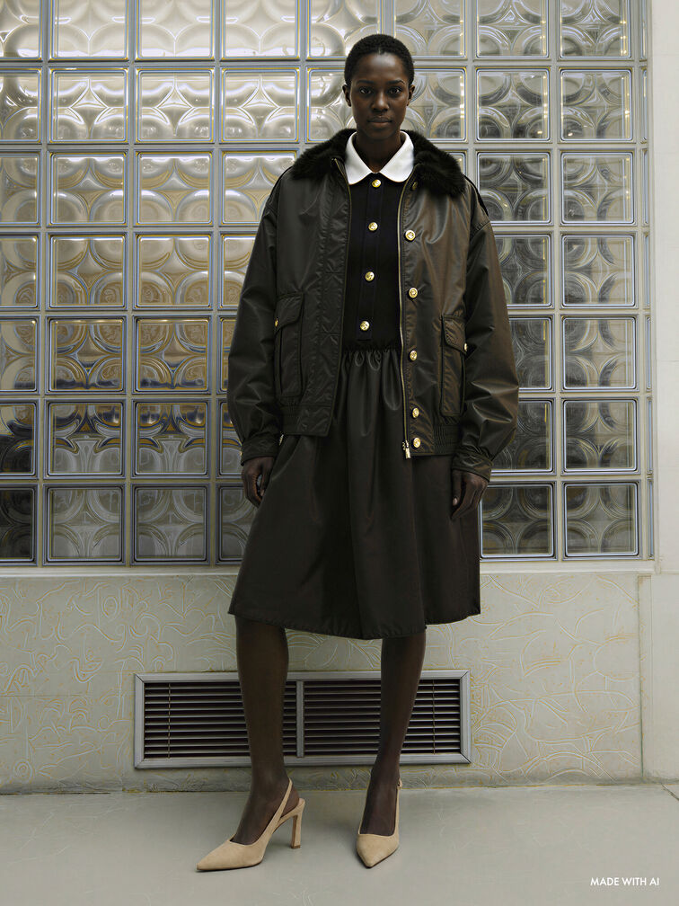 Kerra Faux Suede Pointed Slingback Pumps, Beige, hi-res