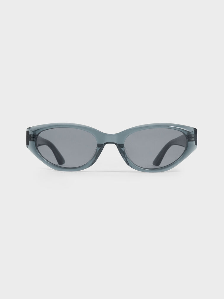 Bijou Cateye Sunglasses, Teal, hi-res
