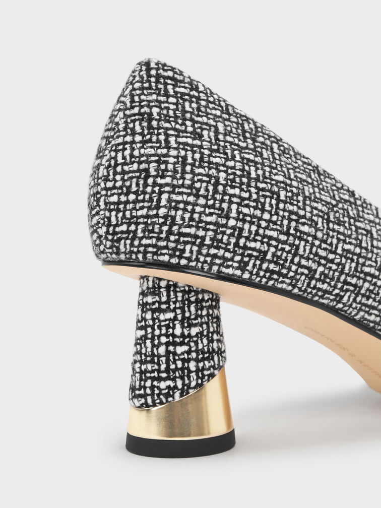 Cammie Tweed Metallic-Heel Pumps, Multi, hi-res