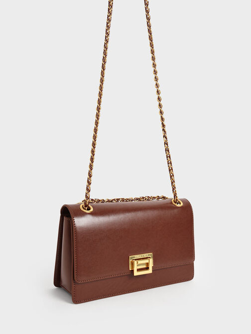 Everline Braided-Strap Shoulder Bag, Chocolate, hi-res