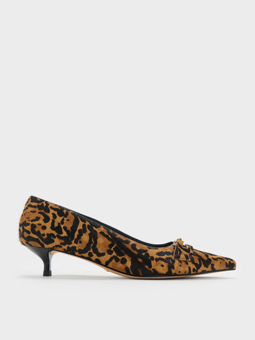 Georgina Calf Hair Leopard-Print Kitten Heels, Animal Print Brown, hi-res