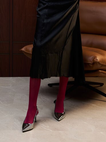 كعب بحزام خلفي ومقدمة مدببة, رمادي بيوتر, hi-res