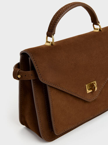 Mini Chance Turn-Lock Crossbody Bag, Pecan Brown, hi-res