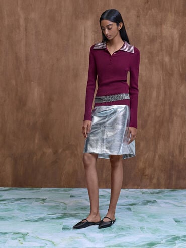 حذاء (مولز) من الساتان بدون كعب, أسود خشن, hi-res