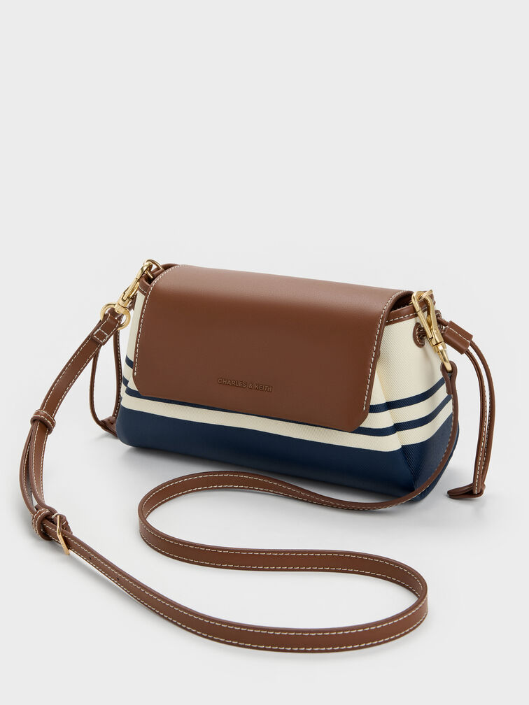 Hanya Canvas Striped Top Handle Bag, Multi, hi-res