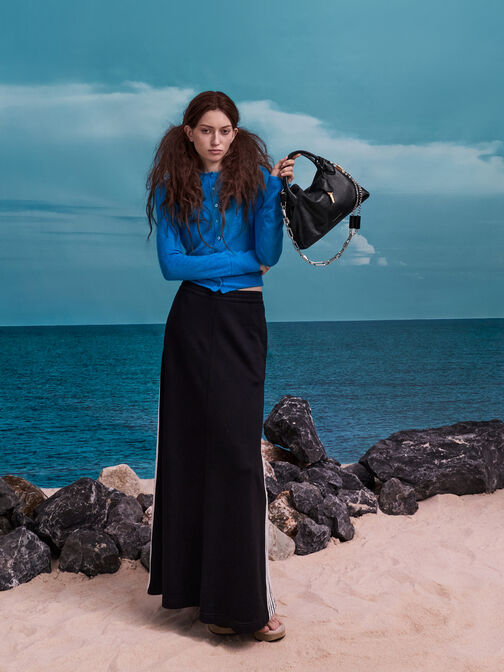 Mini Delfina Chain Tote Bag, Noir, hi-res