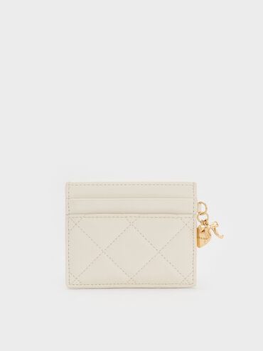 Arrietty Quilted Card Holder, Cream, hi-res