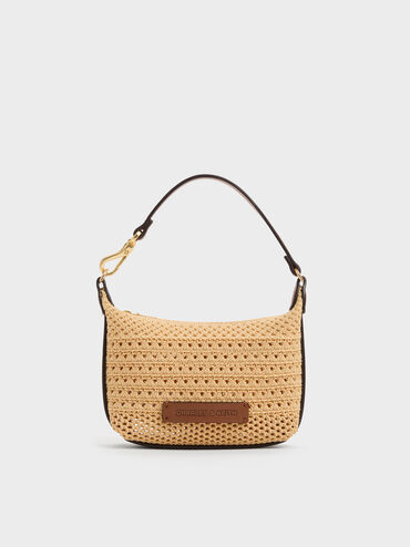 Micro Ida Knitted Bag, Beige, hi-res