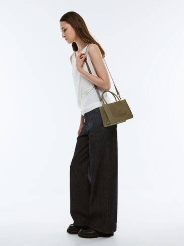 Mini Daylla Tote Bag, Deep Olive, hi-res