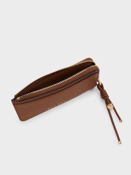 Everleigh Zip-Around Card Holder, Chocolate, hi-res