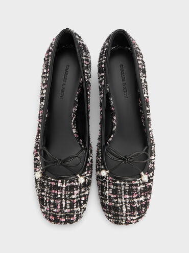 Barbara Tweed Pearl-Bow Ballet Pumps, Multi, hi-res