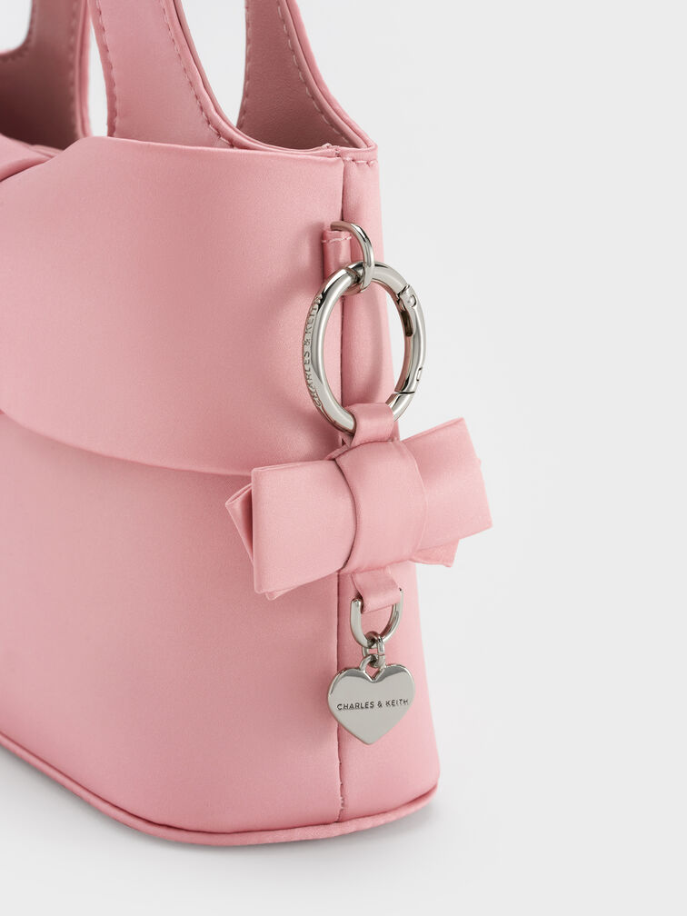 Aravis Bow-Heart Charm, Pink, hi-res