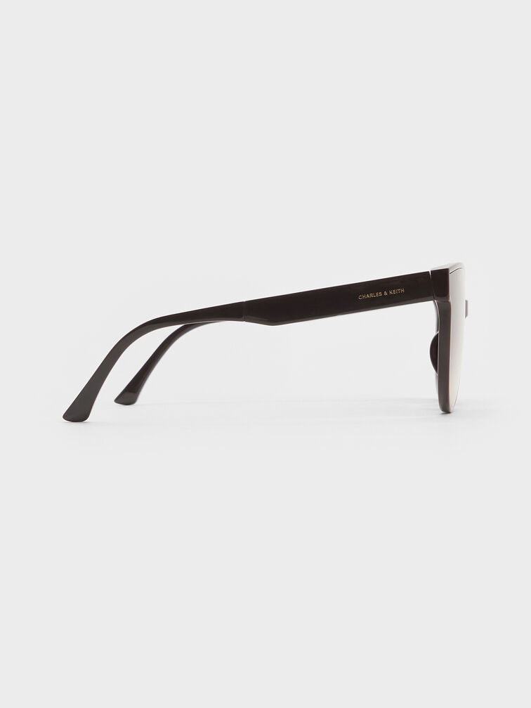 Brea Foldable Aviator Sunglasses, Espresso Brown, hi-res