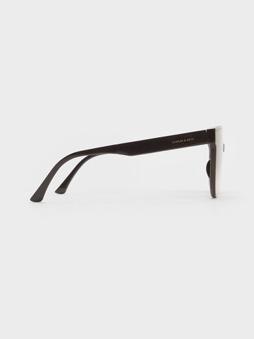 Brea Foldable Aviator Sunglasses, Espresso Brown, hi-res