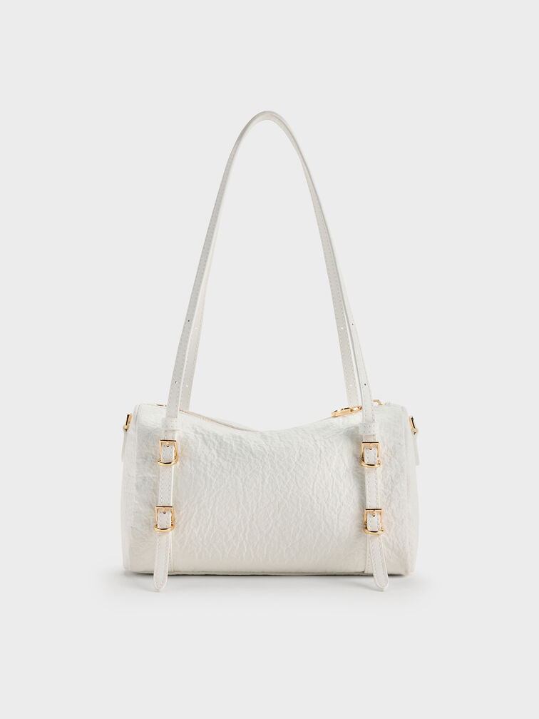 Mini Levy Nylon Shoulder Bag, White, hi-res