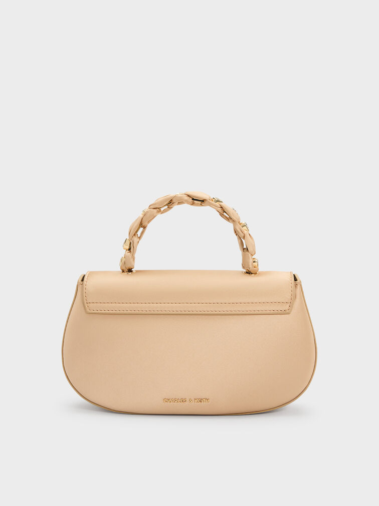 حقيبة إيليان من الساتان, شامباني, hi-res