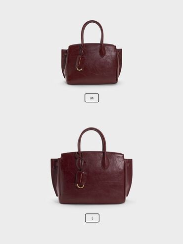 Ginevra Tote Bag, Wineberry Red, hi-res
