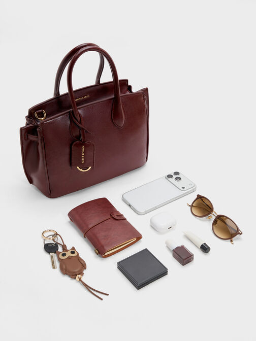 Ginevra Tote Bag, Wineberry Red, hi-res