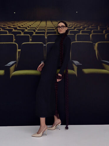 حذاء بكعب عالٍ مفتوح من الخلف من الجلد, شوفاني, hi-res