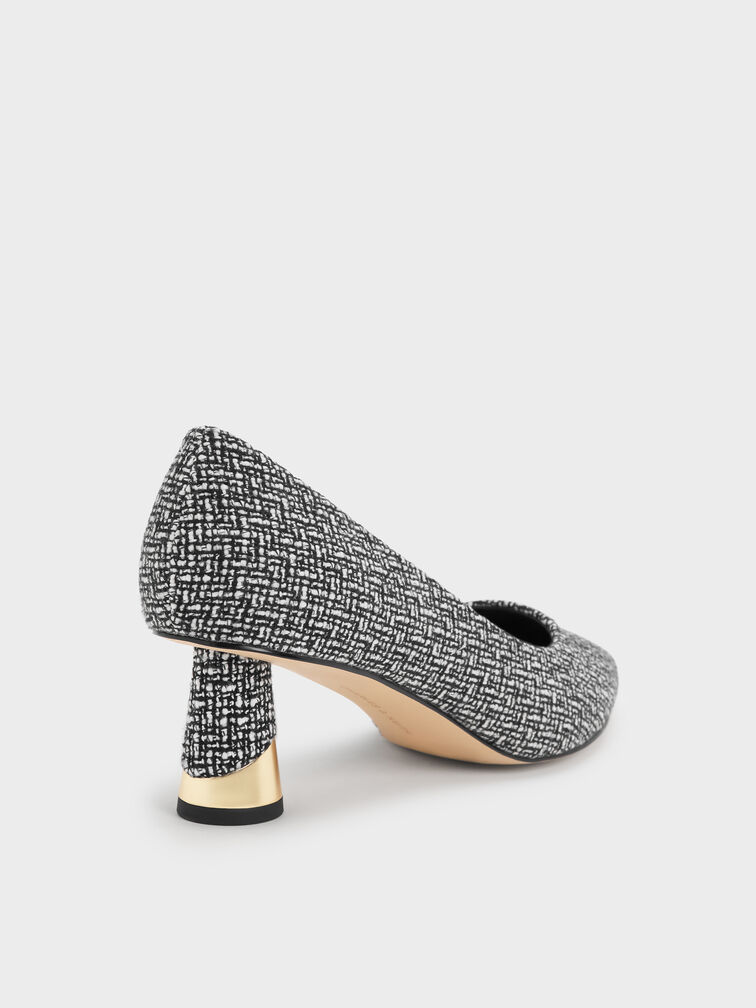 Cammie Tweed Metallic-Heel Pumps, Multi, hi-res