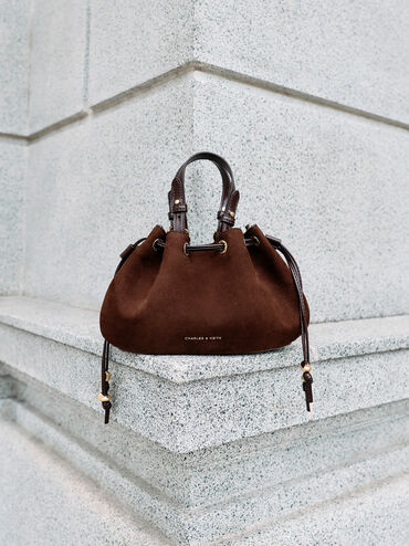 شنطة دلو ميني موكسي, بني داكن, hi-res