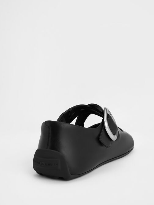 Tommie Crossover Mary Jane Flats, Black, hi-res