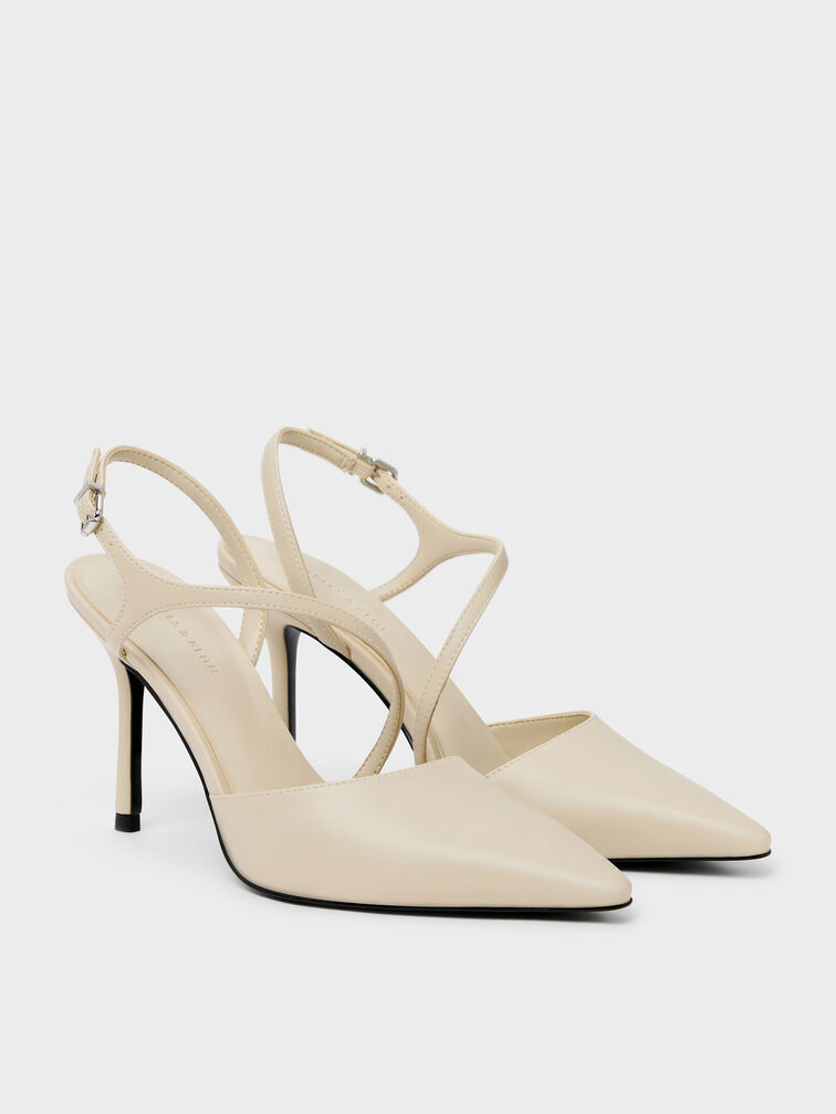 Cordelia Pointed Slingback Pumps, Chalk, hi-res