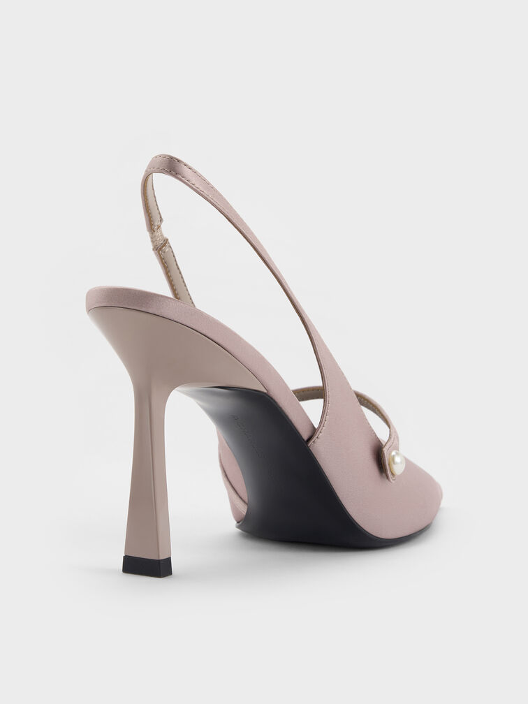 Helena Pearl Pointed Slingback Pumps, Mauve, hi-res