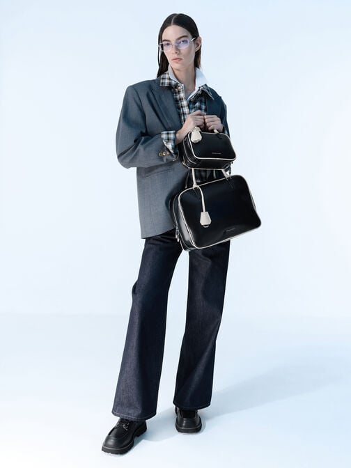 Mini Sianna Two-Tone Bowling Bag, Multi, hi-res