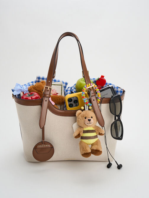 حقيبة حمل قماشية كبيرة الحجم من إينولا, شوكولاتي, hi-res