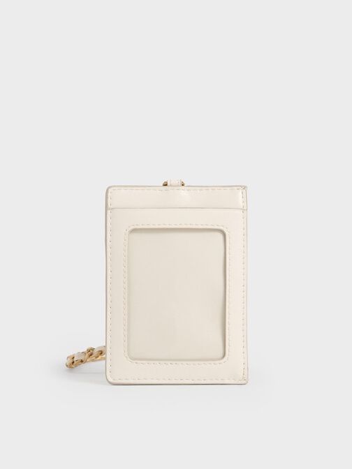 Wisteria Quilted Braided-Strap Card Holder, Cream, hi-res