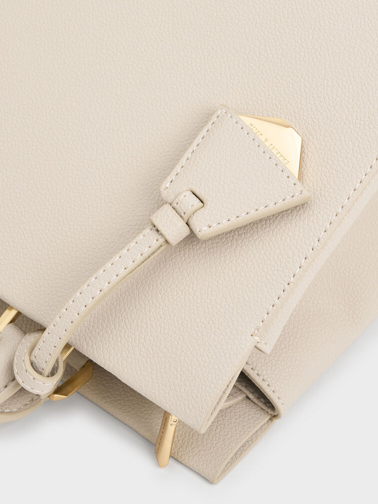 Mirabelle Structured Top Handle bag, Ivory, hi-res