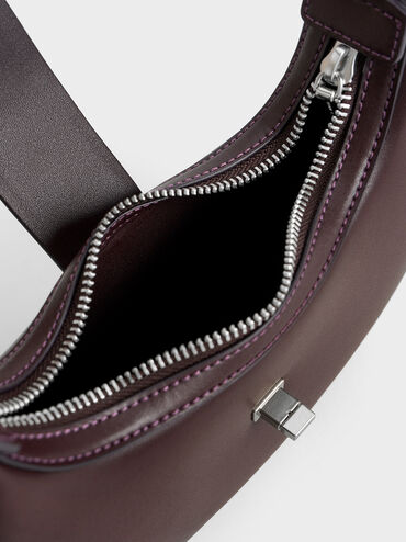 Trice Belted Shoulder Bag, Plum, hi-res