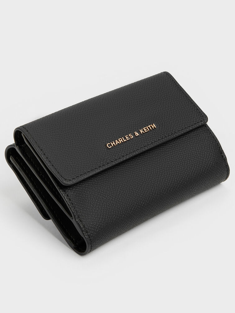 Tricha Turn-Lock Wallet, Black, hi-res