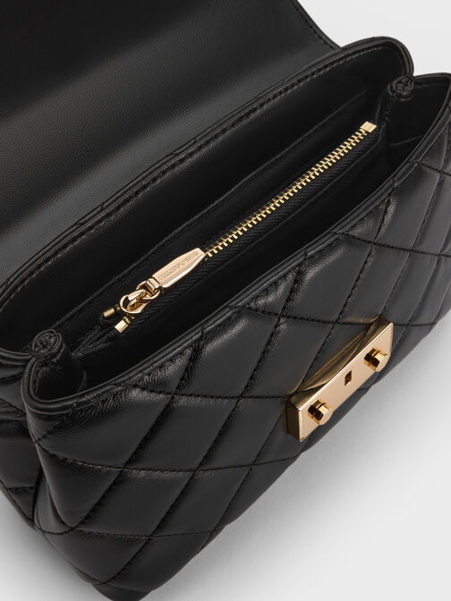 حقيبة ألفا مبطنة بذراع علوي, أسود, hi-res