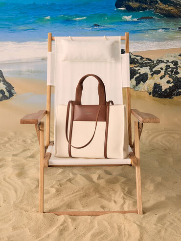 Shalia Canvas Tote Bag, Beige Canvas, hi-res