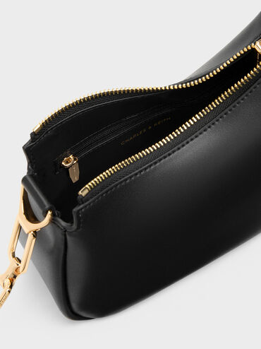 Mini Agatha Chain-Strap Shoulder Bag, Black, hi-res