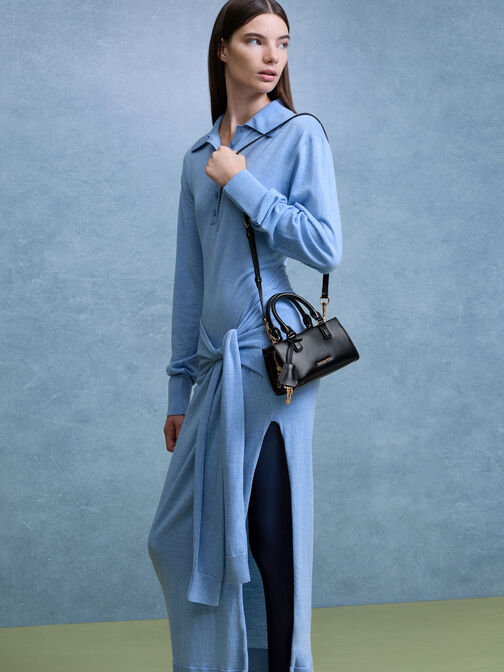 Mini Kerry Top Handle Bag, Black, hi-res