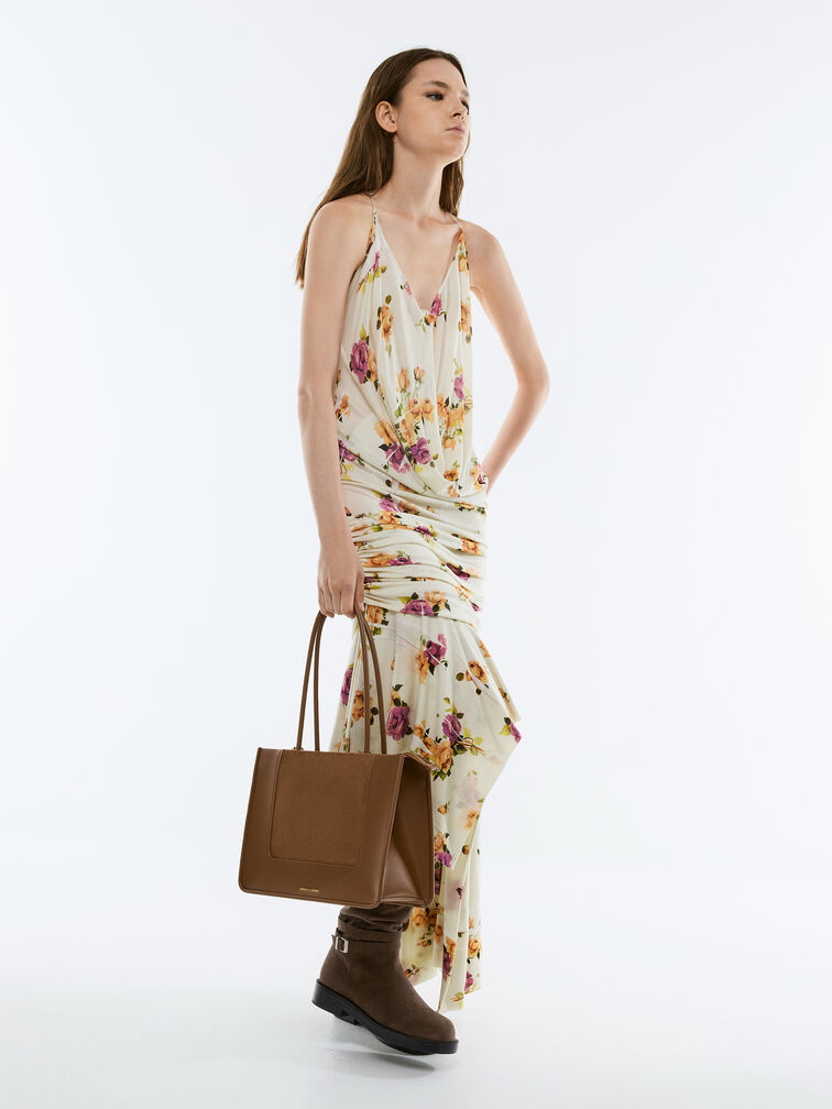 حقيبة توت دايلا شامواه معاد تدويره, بني موكا ناعم, hi-res