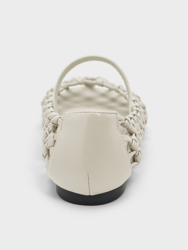 Woven Mary Jane Flats, Chalk, hi-res
