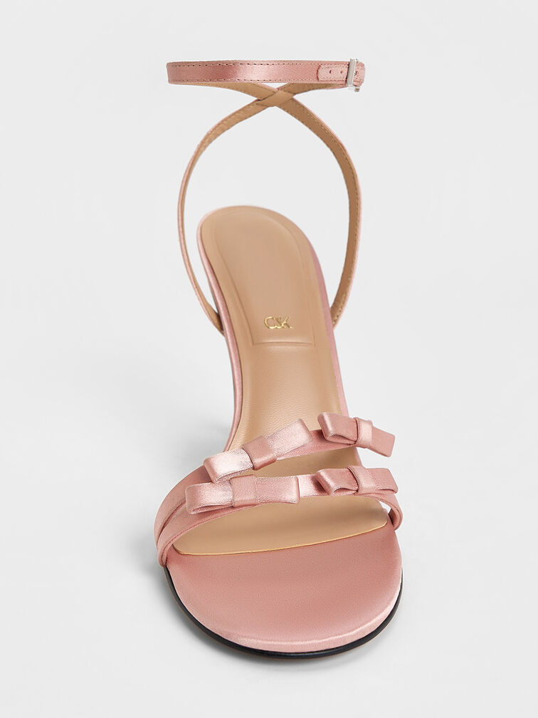 Jessy Bow Stiletto Sandals, Pink, hi-res