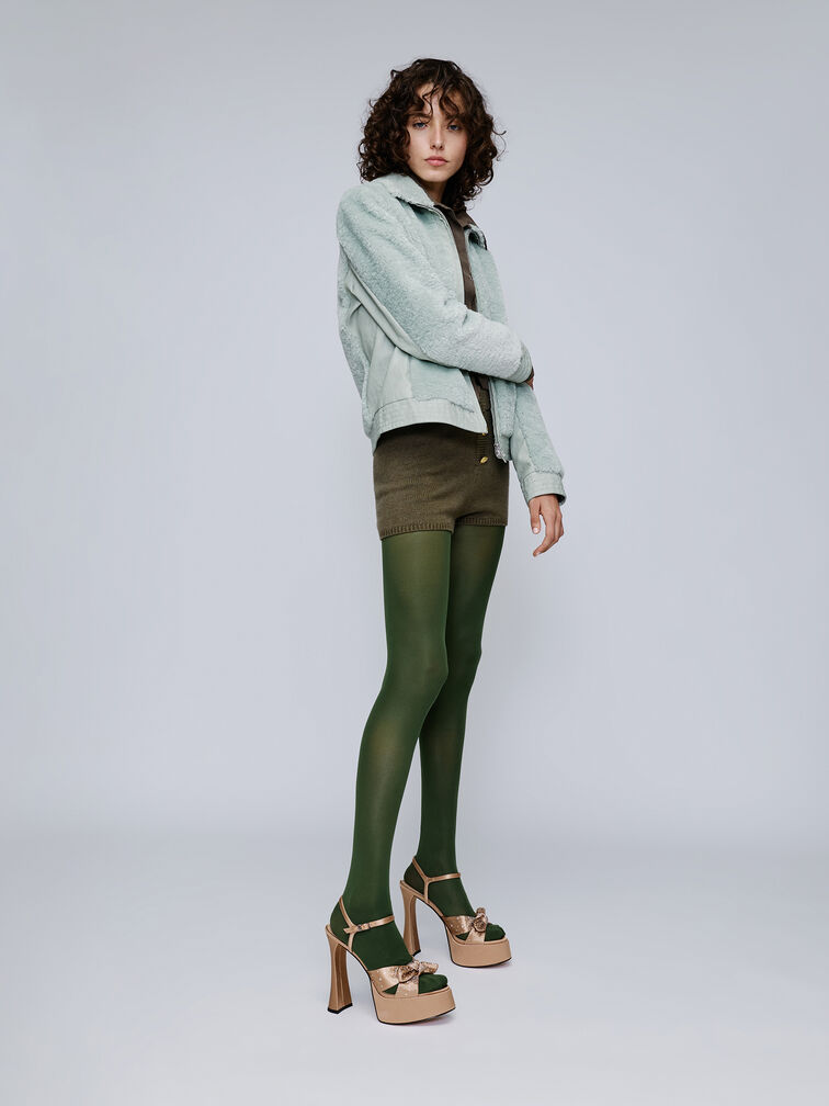 Jayce Crystal Platform Sandals, Nude, hi-res