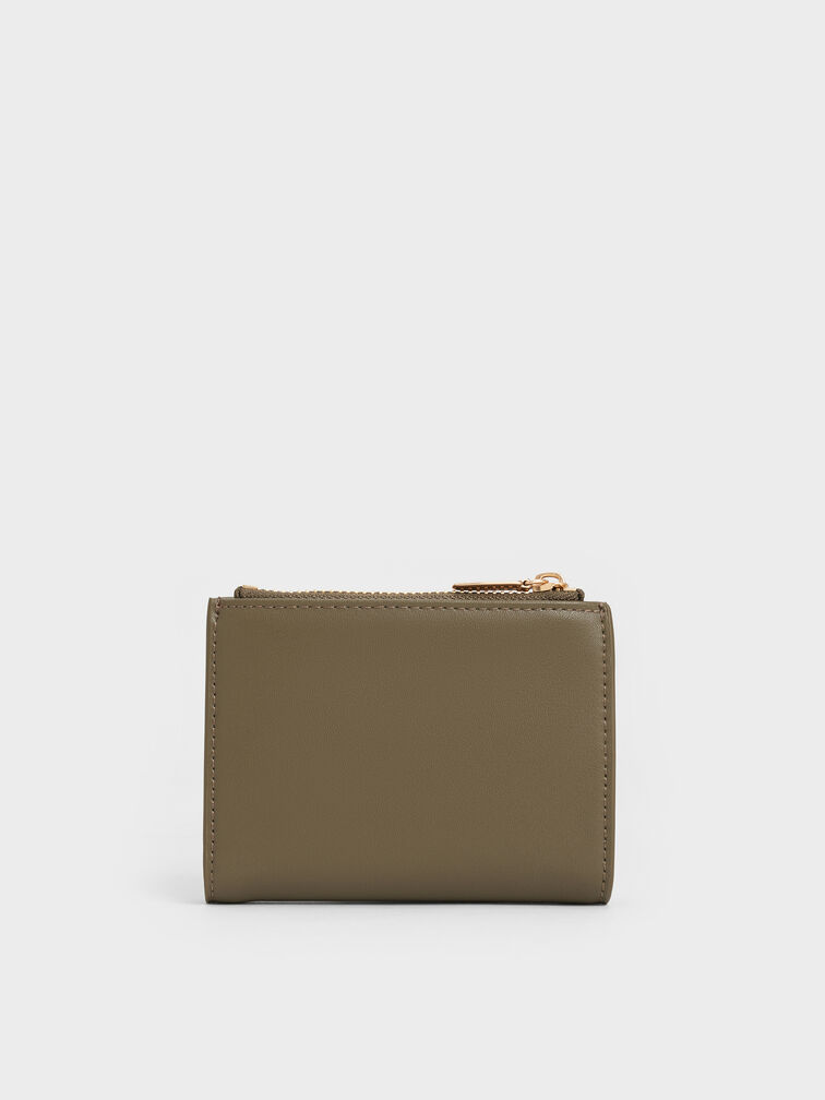 Midori Geometric Small Wallet, Deep Olive, hi-res