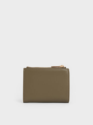 Midori Geometric Small Wallet, Deep Olive, hi-res