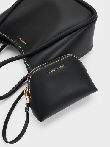Mini Lyla Tubular Tote Bag, Black, hi-res
