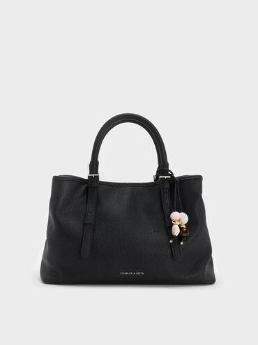 Baral Bead-Charm Tote Bag, Black, hi-res